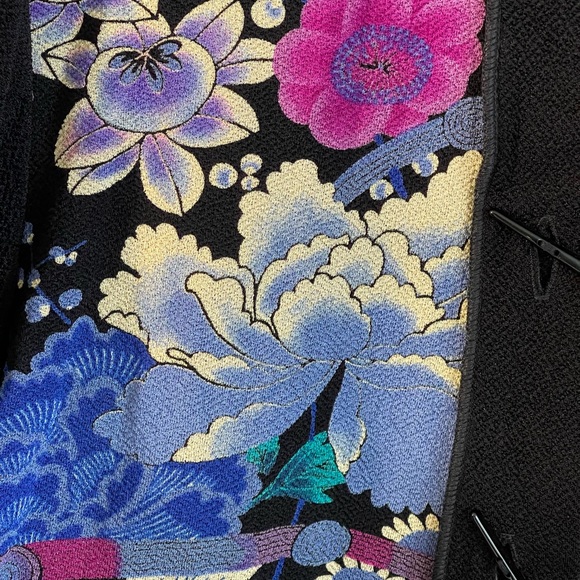 Moonlight Y & S Fashion Design Asian Print Crepe Jacket - Picture 13 of 15